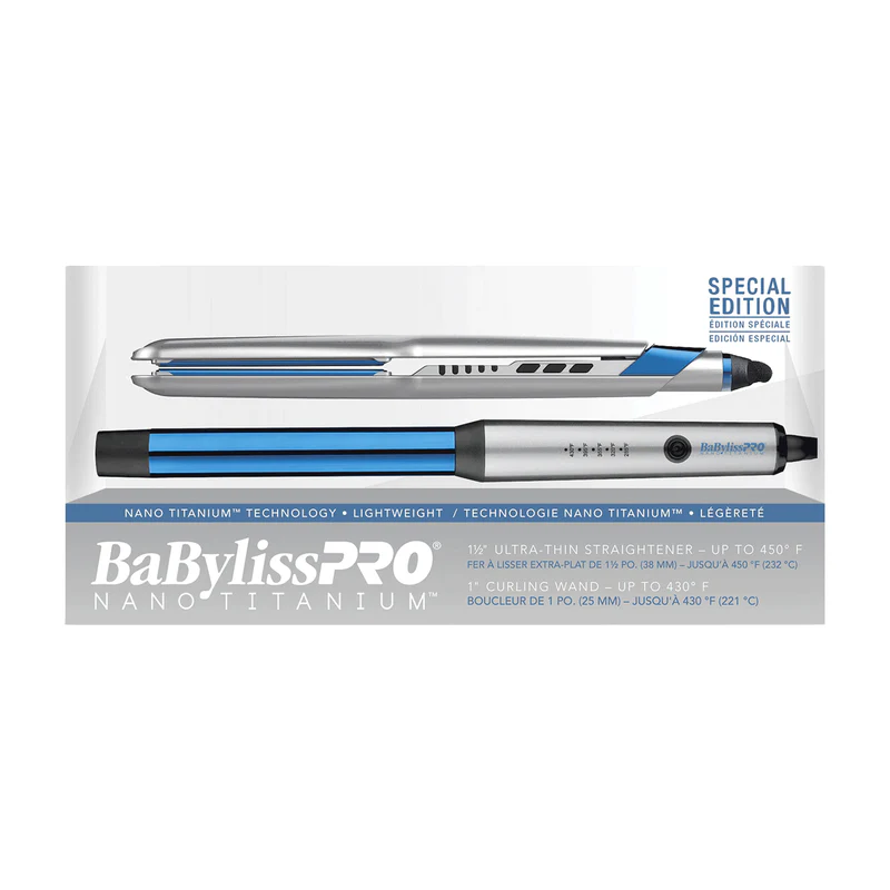 BABYLISSPRO NANOTITANIUM RIZADORA Y PLANCHA EDICION LIMITADA